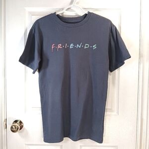 FRIENDS Graphic T-Shirt Tee Logo Blue Girl's Size 14 NWOT